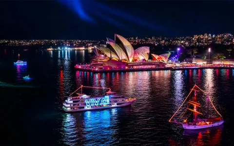 Vivid Sydney Tall Ship Dinner Cruise in Sydney